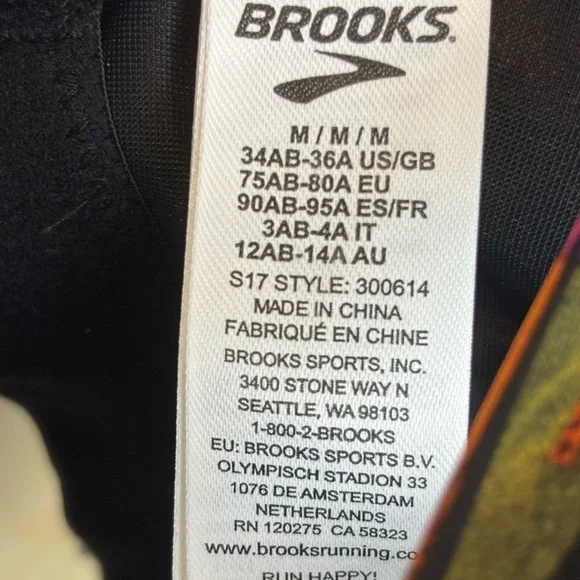 Brooks Run Happy Uprise Pullover Sports Bra Medium AB Fit - Picture 6 of 9